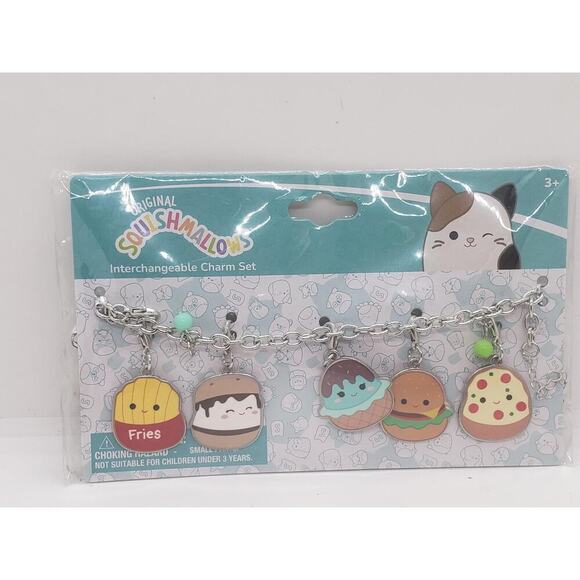 NEW Squishmallows Charm Bracelet Interchangeable 5 Charms Cute Collectible - Picture 1 of 9